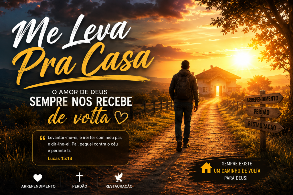 Louvor Me Leva Pra Casa sobre arrependimento, restauração espiritual e retorno à presença de Deus